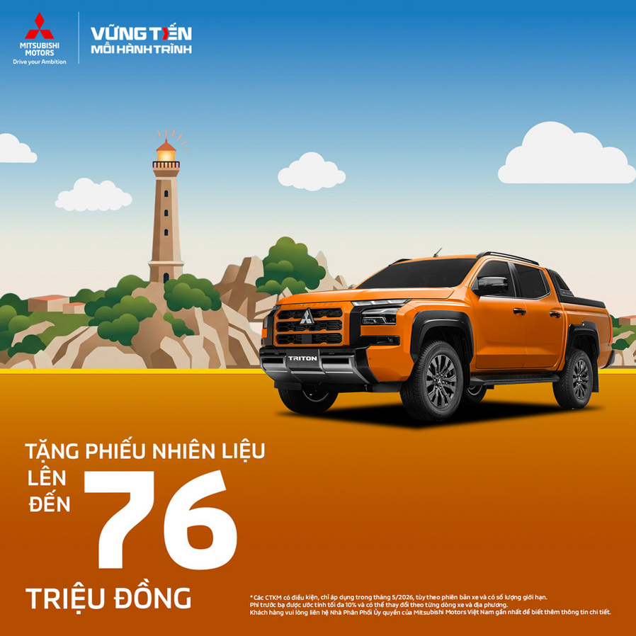Bảng giá xe Mitsubishi Sóc Trăng tháng 5/2026 kèm ưu đãi